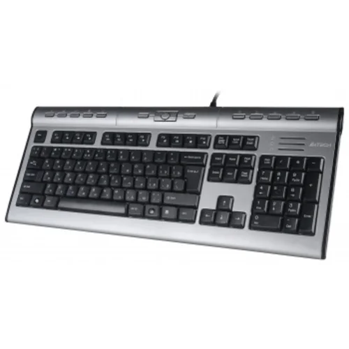 Клавиатура A4Tech KLS-7MUU серебристый/черный USB slim Multimedia Клавиатура A4Tech KLS-7MUU серебристый/черный USB slim Multimedia